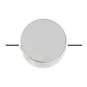 7mm Stainless Steel slider bead for 1.5 mm cord - Rond puck x1