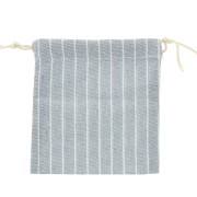 150x160mm Striped linen pouches for jewelry gifts - Light Blue- White x2|raw }}