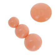 Assortment of 26 beads 6-8-10 mm and 2 cabochons in opaque resin - Coral x1|raw }}