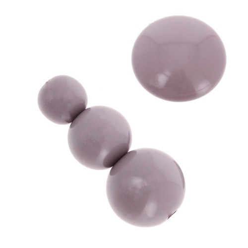 Assortment of 26 beads 6-8-10 mm and 2 cabochons in opaque resin - Lilac x1