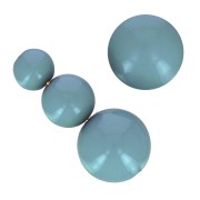 Assortment of 26 beads 6-8-10 mm and 2 cabochons in opaque resin - Blue x1