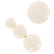 Assortment of 26 beads 6-8-10 mm and 2 cabochons in opaque resin - Ivory x1