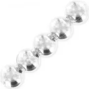 Round beads 2mm Silver tone x100