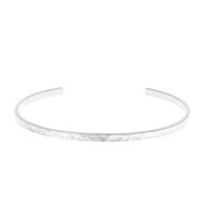 3x155mm 925 Sterling Silver hammered bangle Bracelet x1|raw }}