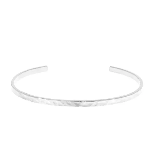 3x155mm 925 Sterling Silver hammered bangle Bracelet x1