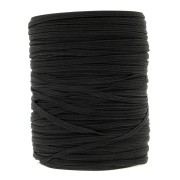4mm Flat elastic band - Black x200 m