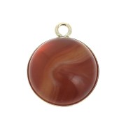 Round pendant for 12mm flat back cabochon - Gold filled x1
