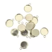 Round pendant for 10mm flat back cabochon - Gold filled x1