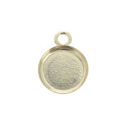 Round pendant for 8mm flat back cabochon - Gold filled x1|raw }}