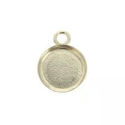 Round pendant for 8mm flat back cabochon - Gold filled x1