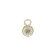 Round pendant for 4mm flat back cabochon - Gold filled x1|raw }}