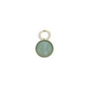Round pendant for 4mm flat back cabochon - Gold filled x1