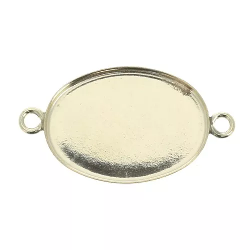 Oval setting spacer for 18x13mm flat back cabochon - Gold filled x1