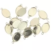 Oval setting spacer for 14x10mm flat back cabochon - Gold filled x1