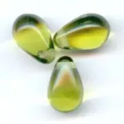 Mini-Drops 4x6mm Olivine x50