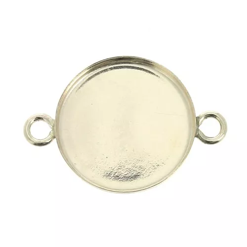 Round setting spacer for 12mm flat back cabochon - Gold filled x1