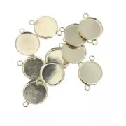 Round setting spacer for 12mm flat back cabochon - Gold filled x1