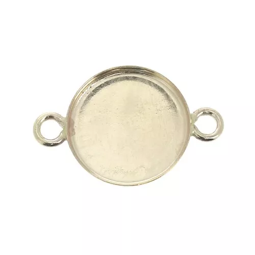 Round setting spacer for 10mm flat back cabochon - Gold filled x1