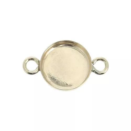 Round setting spacer for 8mm flat back cabochon - Gold filled x1