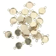 Round setting spacer for 8mm flat back cabochon - Gold filled x1