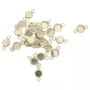 Round setting spacer for 6mm flat back cabochon - Gold filled x1