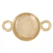 Round setting spacer for 4mm flat back cabochon - Gold filled x1