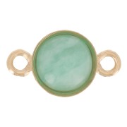 Round setting spacer for 4mm flat back cabochon - Gold filled x1