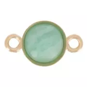 Round setting spacer for 4mm flat back cabochon - Gold filled x1