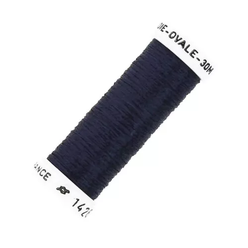 Oval silk embroidery thread for traditional embroidery - Navy Blue (1426) x30m