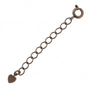 Old copper tone springing clasp 7mm + extension chain
