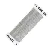 Oval silk embroidery thread for traditional embroidery - Grey (3842) x30m