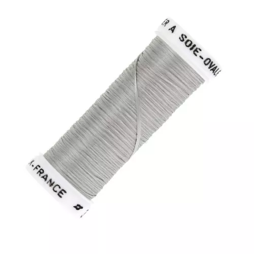 Oval silk embroidery thread for traditional embroidery - Grey (3842) x30m