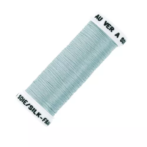 Oval silk embroidery thread for traditional embroidery - Grey Blue (131) x30m