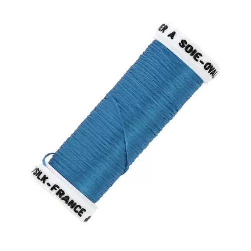 Oval silk embroidery thread for traditional embroidery - Royal Blue (114) x30m