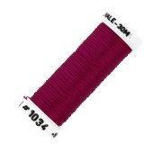 Oval silk embroidery thread for traditional embroidery - Magenta (1034) x30m|raw }}