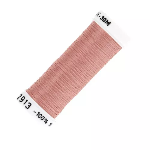 Oval silk embroidery thread for traditional embroidery - Coral Pink (2913) x30m