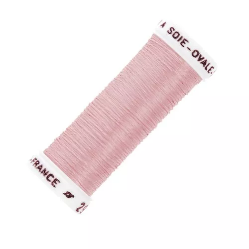 Oval silk embroidery thread for traditional embroidery - Powder Pink (2941) x30m