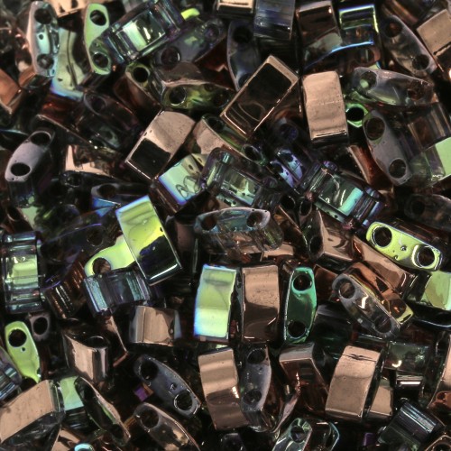 5x2.3x1.9mm Miyuki Half Tila Beads HTL-55020 - Crystal Copper Rainbow x10g