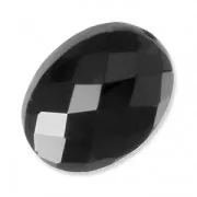 Bead Black Onyx Oval with facets 14x10mm x1