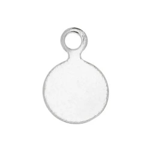 6mm 925 Sterling Silver Stick-on Pastilles x10