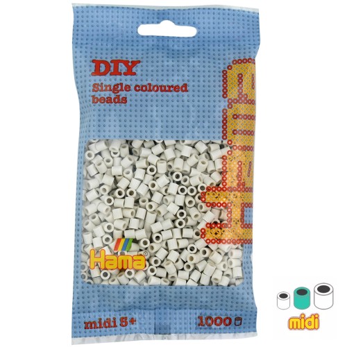 5mm Hama MIDI beads - Limestone white (n°77) x1000