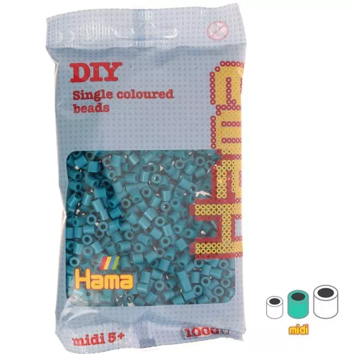 5mm Hama MIDI beads - Petrole Blue (n°83) x1000