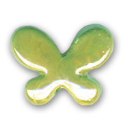 Ceramics Butterfly 17x22 mm Iridescent Green