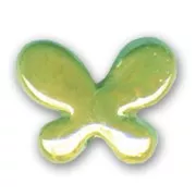 Ceramics Butterfly 17x22 mm Iridescent Green