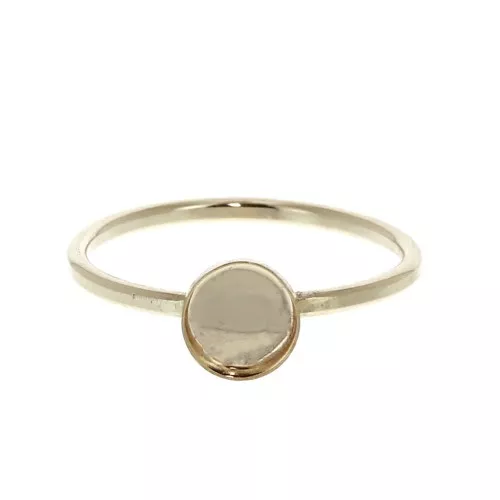 Fine setting ring for 6mm cabochon - Gold filled Size 54 x1