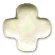 Ceramics Cross 20mm Iridescent Cream