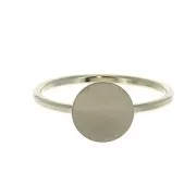 Thin ring with tray for 8mm cabochon - Gold filled Size 52 x1