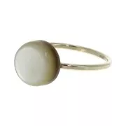 Thin ring with tray for 8mm cabochon - Gold filled Size 54 x1