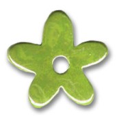 Ceramics flower 35mm Iridescent Green|raw }}