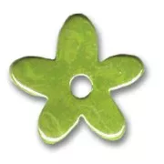 Ceramics flower 35mm Iridescent Green